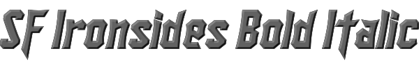 SF Ironsides Bold Italic 