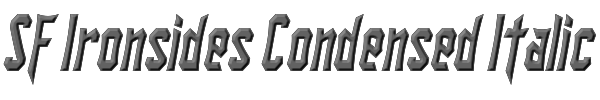 SF Ironsides Condensed Italic 