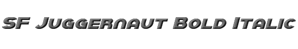 SF Juggernaut Bold Italic 