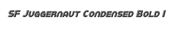 SF Juggernaut Condensed Bold Italic 
