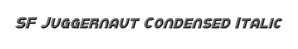 SF Juggernaut Condensed Italic 