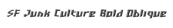 SF Junk Culture Bold Oblique 