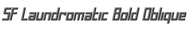 SF Laundromatic Bold Oblique 