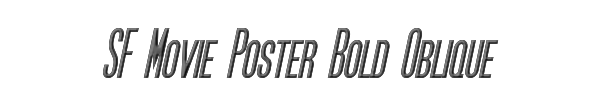 SF Movie Poster Bold Oblique 