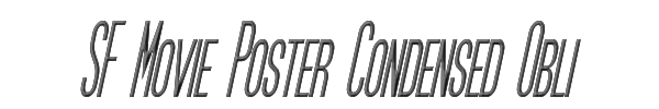 SF Movie Poster Condensed Oblique 
