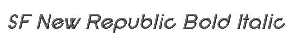 SF New Republic Bold Italic 