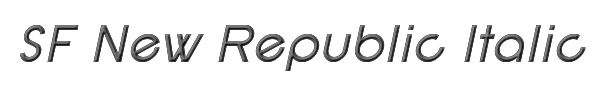 SF New Republic Italic 