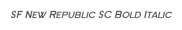 SF New Republic SC Bold Italic 