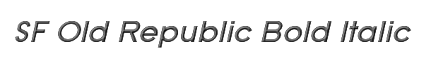 SF Old Republic Bold Italic 