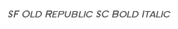 SF Old Republic SC Bold Italic 