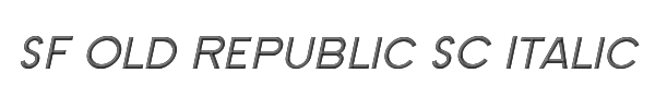 SF Old Republic SC Italic 