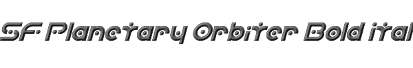 SF Planetary Orbiter Bold Italic 