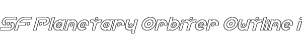 SF Planetary Orbiter Outline Italic 