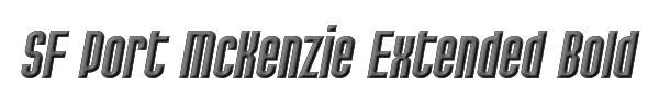 SF Port McKenzie Extended Bold Italic 