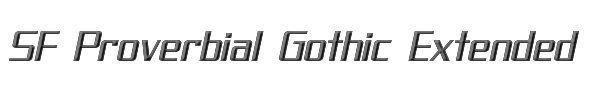 SF Proverbial Gothic Extended Oblique 