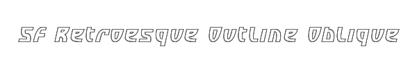 SF Retroesque Outline Oblique 