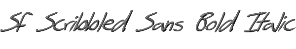 SF Scribbled Sans Bold Italic 