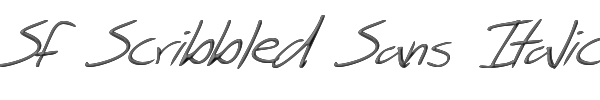 SF Scribbled Sans Italic 