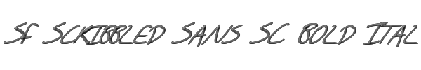 SF Scribbled Sans SC Bold Italic 