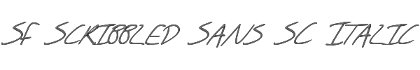 SF Scribbled Sans SC Italic 