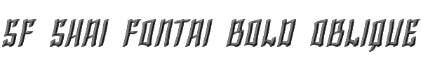 SF Shai Fontai Bold Oblique 