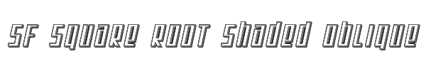 SF Square Root Shaded Oblique 