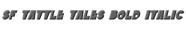 SF Tattle Tales Bold Italic 
