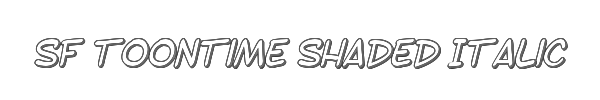 SF Toontime Shaded Italic 