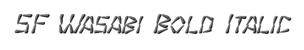SF Wasabi Bold Italic 