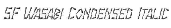 SF Wasabi Condensed Italic 
