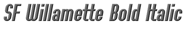 SF Willamette Bold Italic 