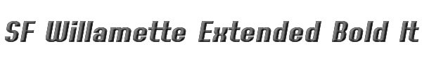 SF Willamette Extended Bold Italic 