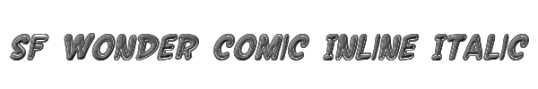 SF Wonder Comic Inline Italic 