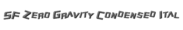 SF Zero Gravity Condensed Italic 