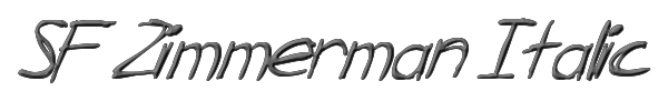 SF Zimmerman Italic 