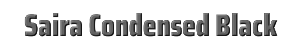 Saira Condensed Black 