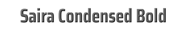 Saira Condensed Bold 