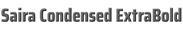 Saira Condensed ExtraBold 