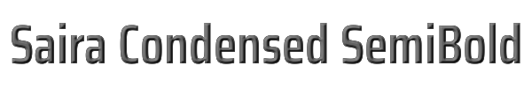 Saira Condensed SemiBold 