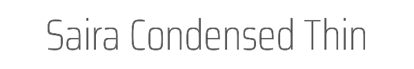 Saira Condensed Thin 
