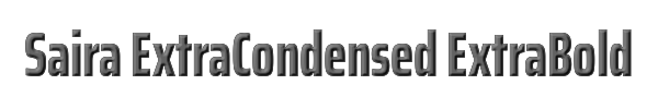 Saira ExtraCondensed ExtraBold 