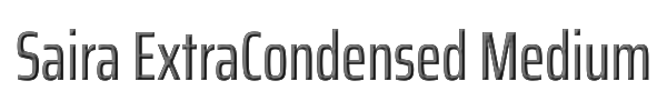 Saira ExtraCondensed Medium 