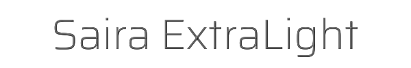 Saira ExtraLight 