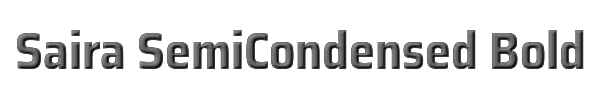 Saira SemiCondensed Bold 