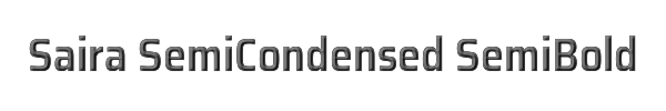 Saira SemiCondensed SemiBold 