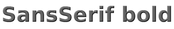 SansSerif bold 