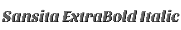 Sansita ExtraBold Italic 