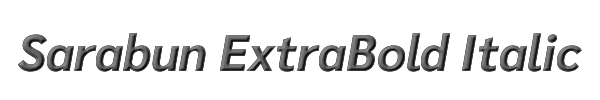 Sarabun ExtraBold Italic 
