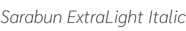 Sarabun ExtraLight Italic 