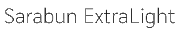 Sarabun ExtraLight 